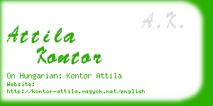 attila kontor business card